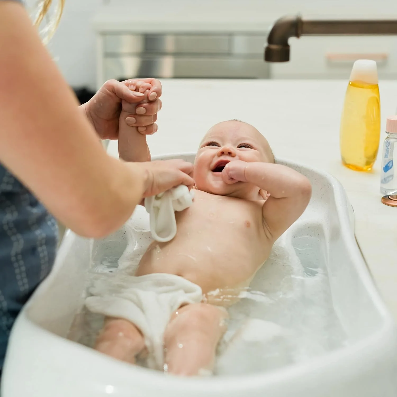 The First Years First Suds Bañera 3 Etapas para Bebé con Hamaca Antideslizante