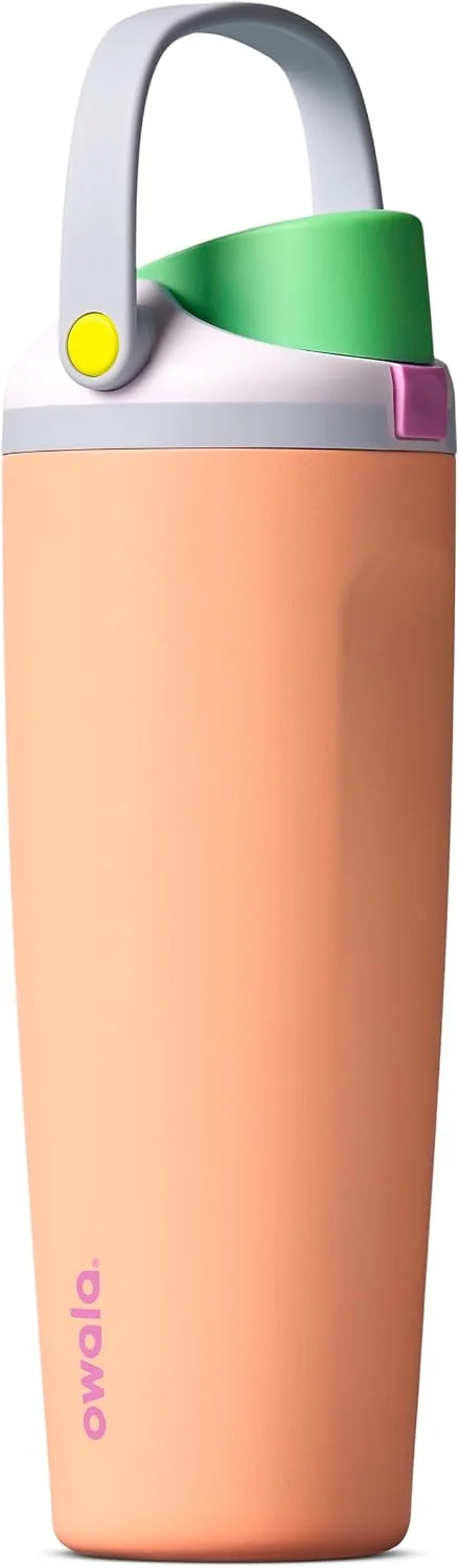Botella de agua Owala FreeSip Sway acero inoxidable 30 oz Peachy Keen