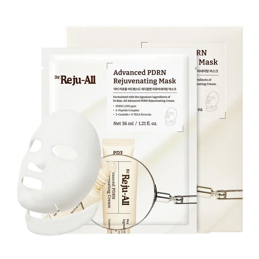 Mascarilla Rejuvenecedora Dr.Reju-All Con PDRN Colágeno Y Péptidos Para Cara Y Cuello 36ml
