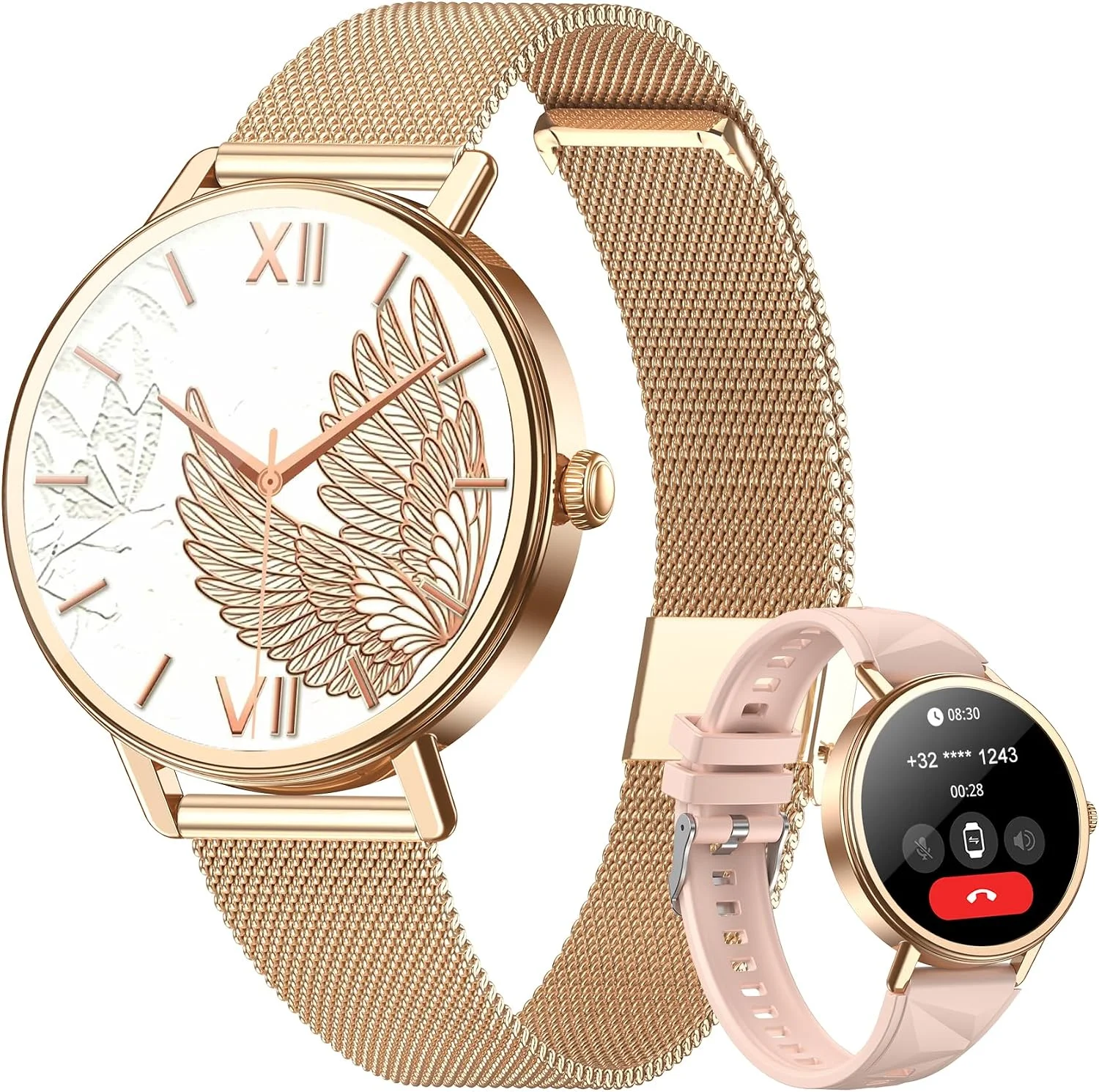 Blackview Smartwatch para Mujeres 1.26" HD con Monitor de Frecuencia Cardíaca y SpO2
