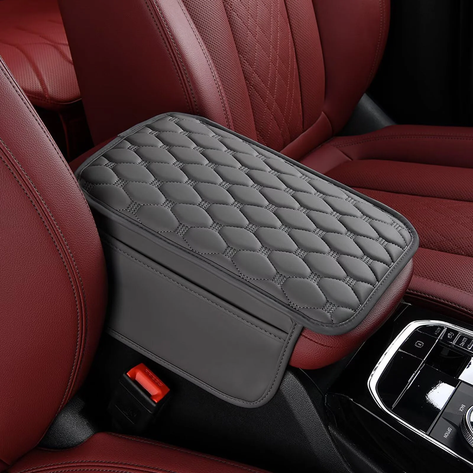 Funda para consola central Bnmffyu para Kia Optima 02 gris