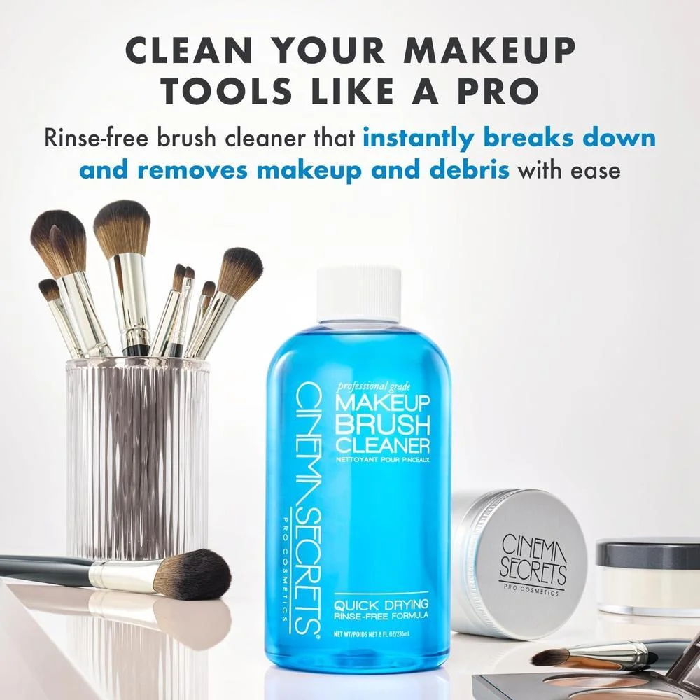 Limpiador profesional de brochas de maquillaje con fórmula de secado rápido sin enjuague, elimina el maquillaje resistente