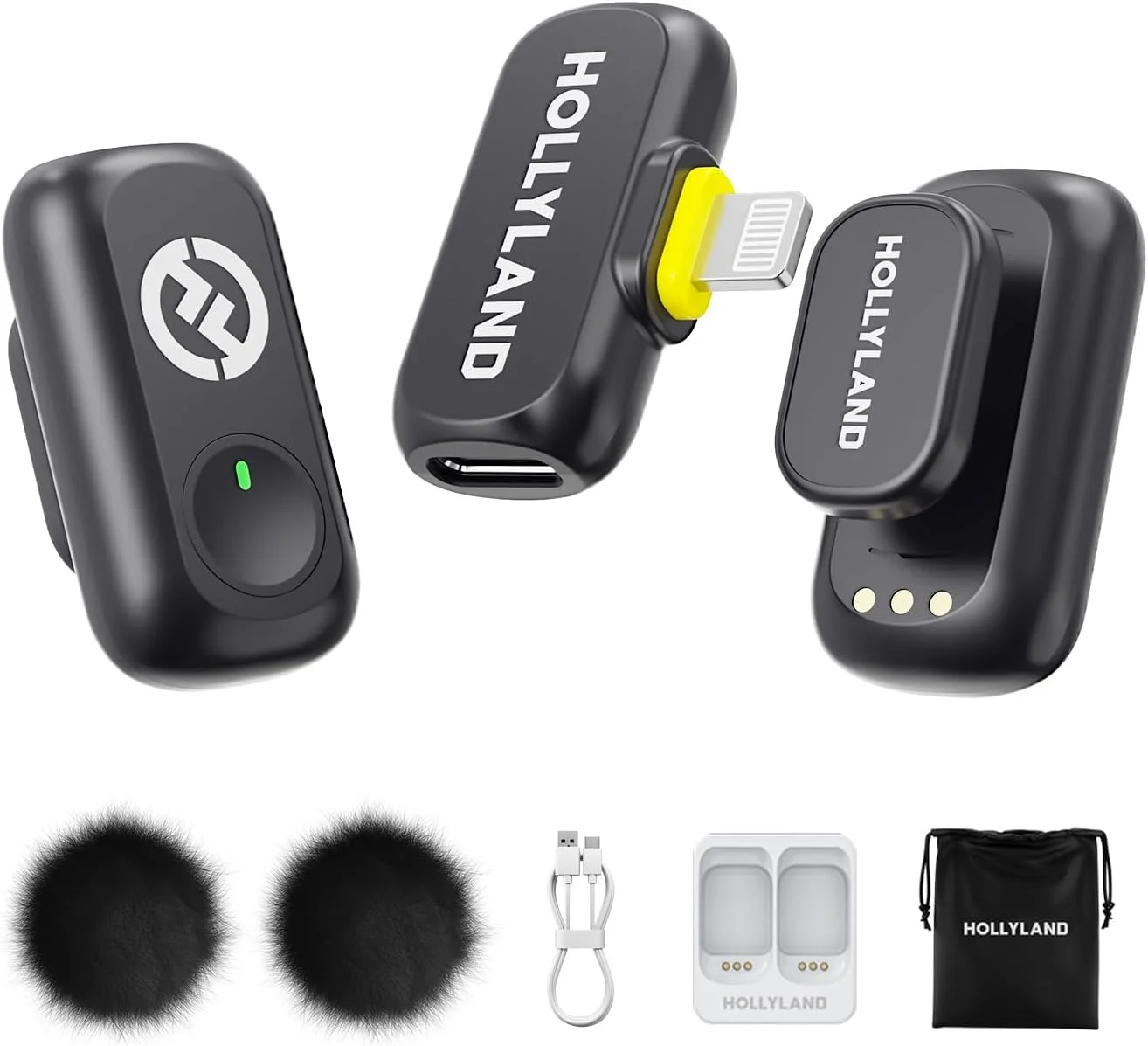 Micrófono inalámbrico Hollyland Lark A1 con receptor Lightning para iPhone/iPad