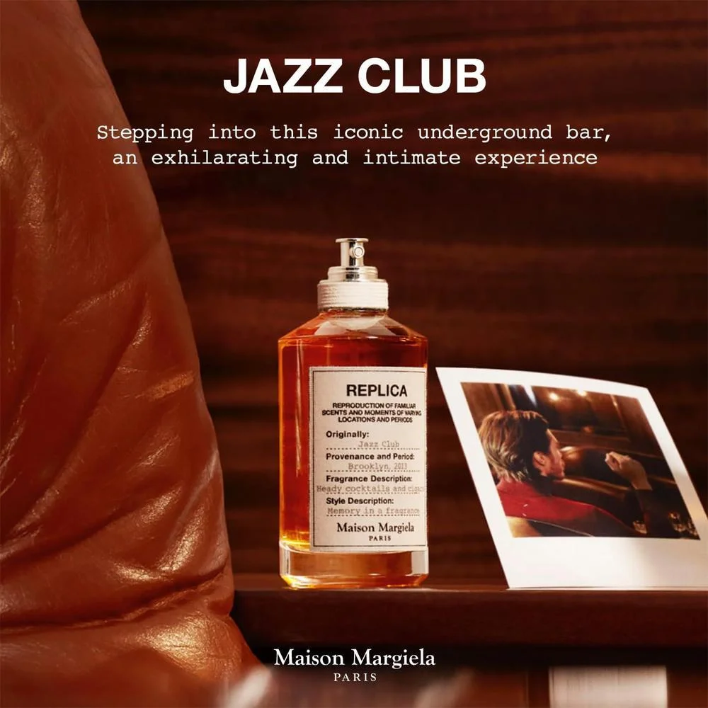 Maison Margiela Réplica Jazz Club Eau de Toilette cálido y especiado con vainilla, ron y tabaco