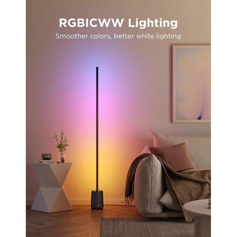 Lámpara de pie Govee Smart RGBIC, compatible con asistentes de voz, color y temperatura ajustables, con modos dinámicos