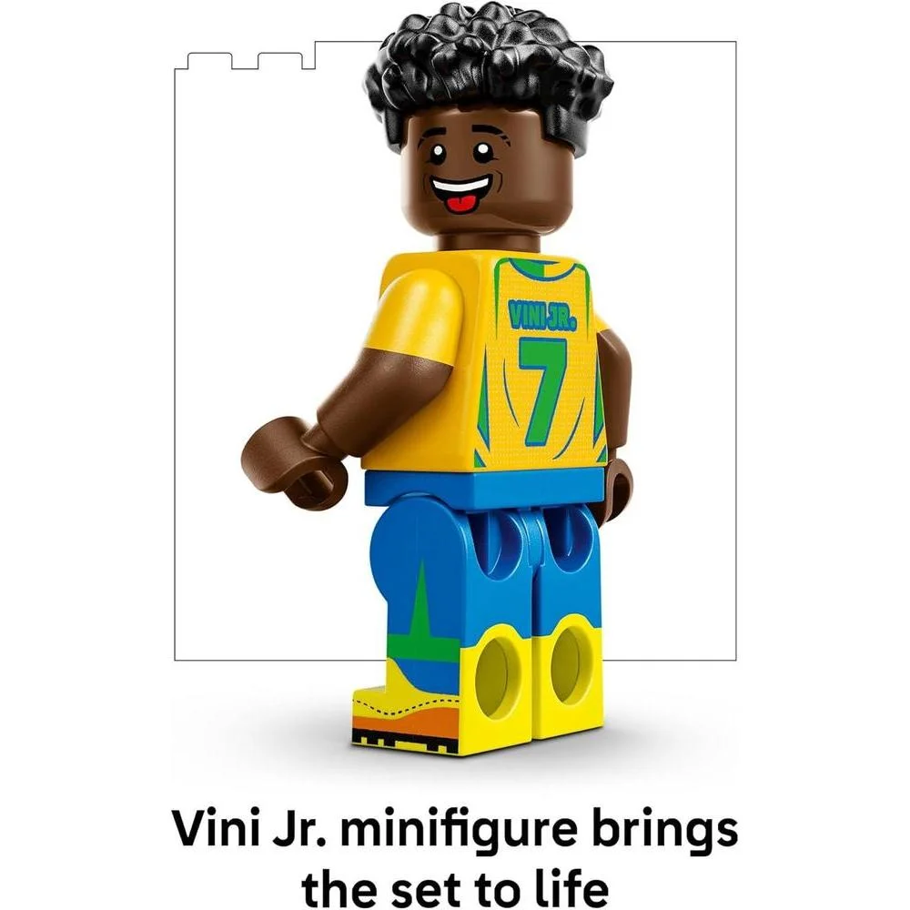 LEGO Editions Vini Jr. - Juego de construcción, regalo coleccionable de fútbol, decoración para niños y niñas