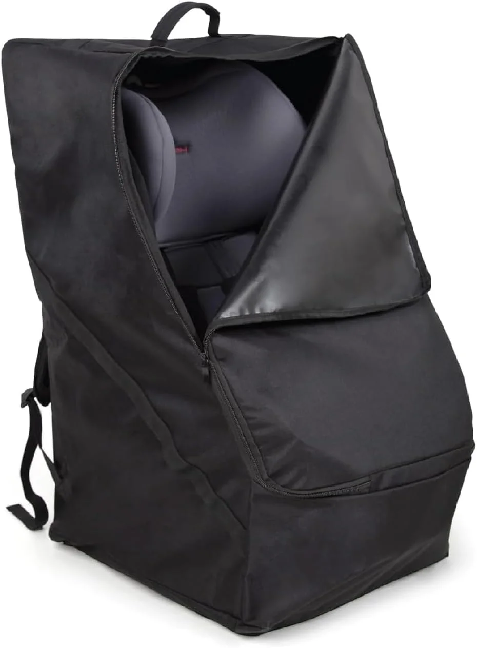 The Peanutshell Carseat Travel Bag for Airplane, Durable Padded Bag Gate Check Easy Carry Airport Car Seat Cover, Fits Most Graco, Evenflo, Toddler, Kids, Infant Baby Travel Essentials for Flying