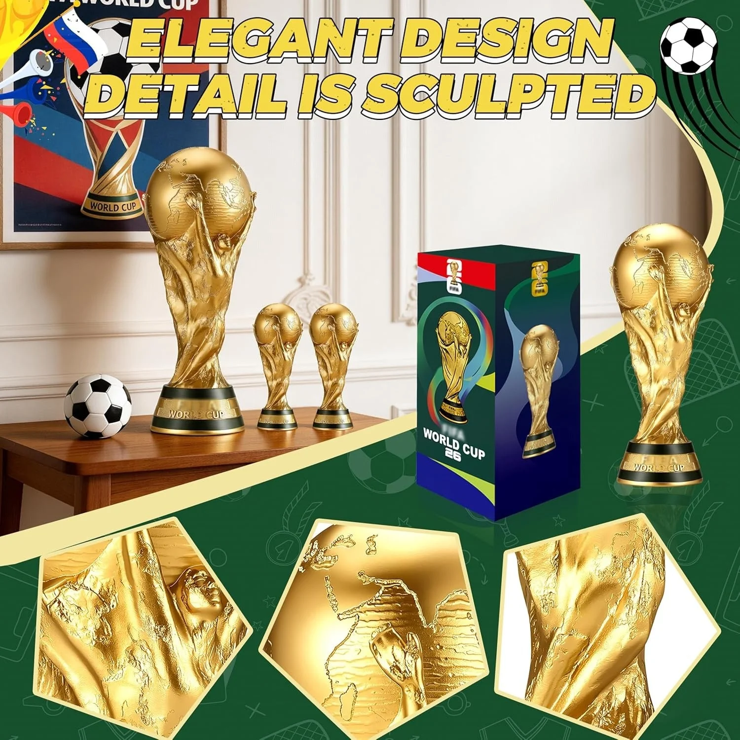 Replica of the 2026 World Cup trophy
