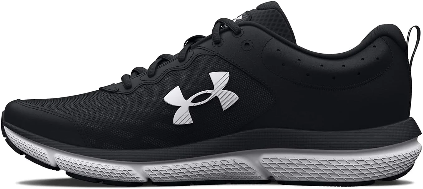 Under Armour Women's Charged Assert 10, (001) Black/Black/White, 12, US