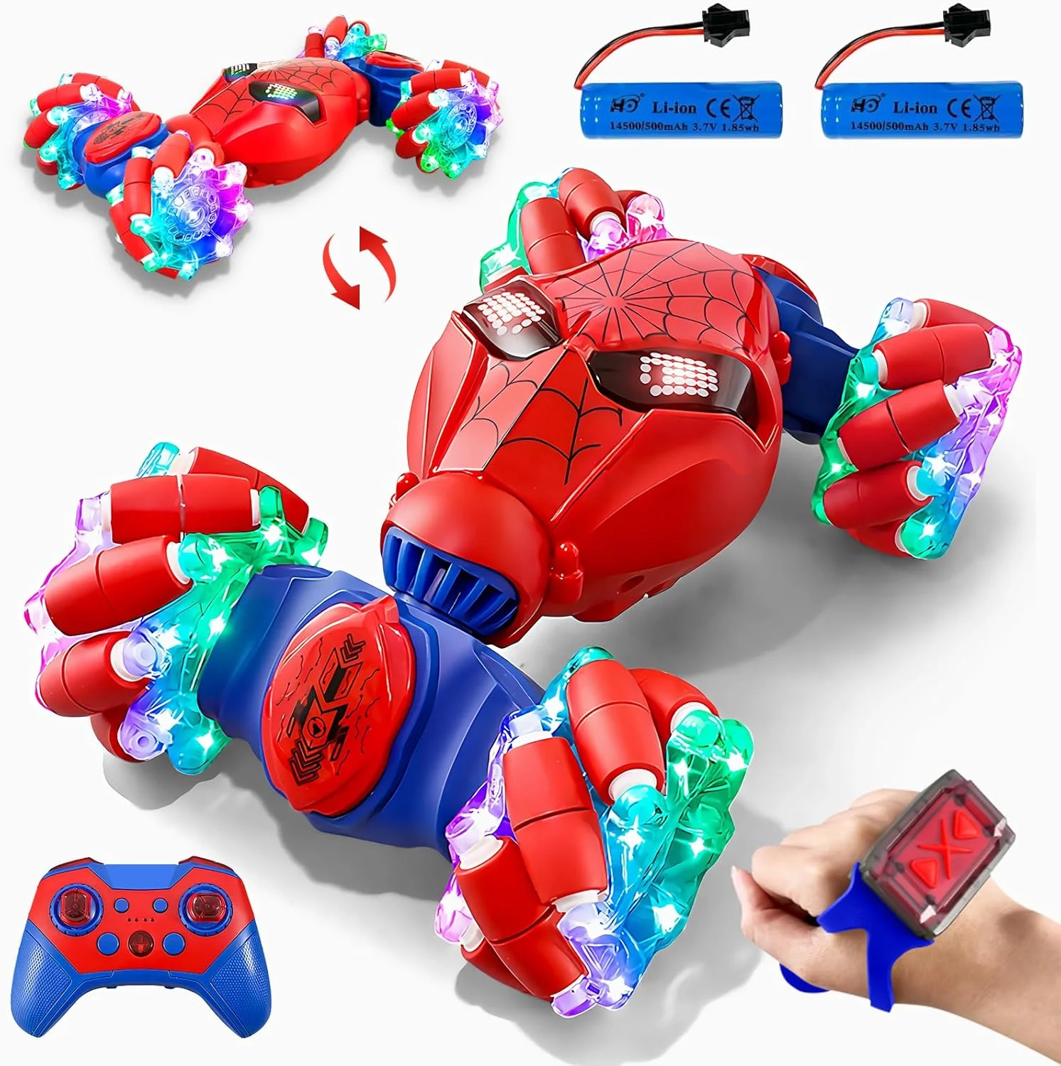 Auto de juguete Uucoco S-pider RC con control por gestos y rotación 360°