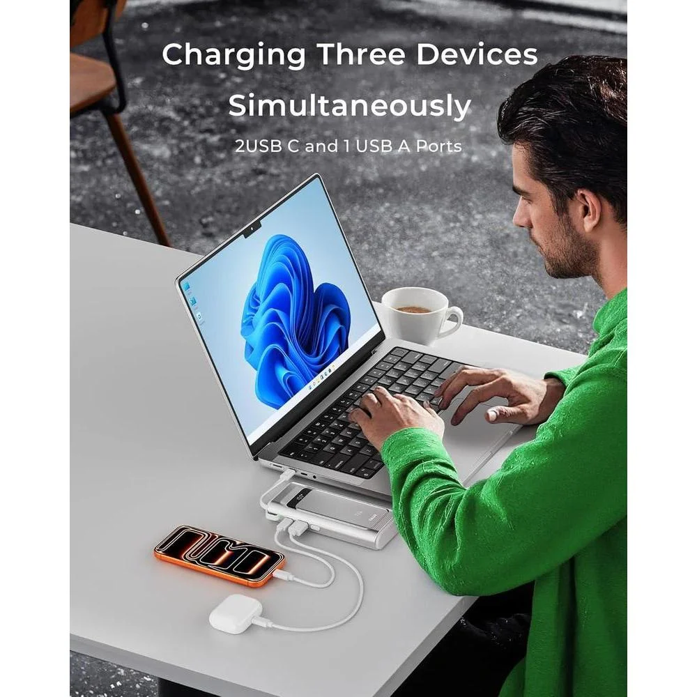 Cargador Portátil Talix 10000 Mah Carga Rápida Usb-C