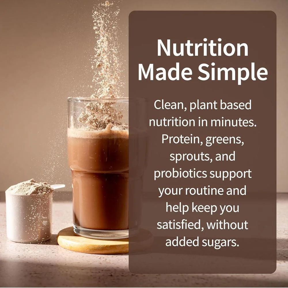 Batido de proteína orgánica Garden of Life sabor chocolate, alto en proteína y fibra, libre de lácteos y sin gluten