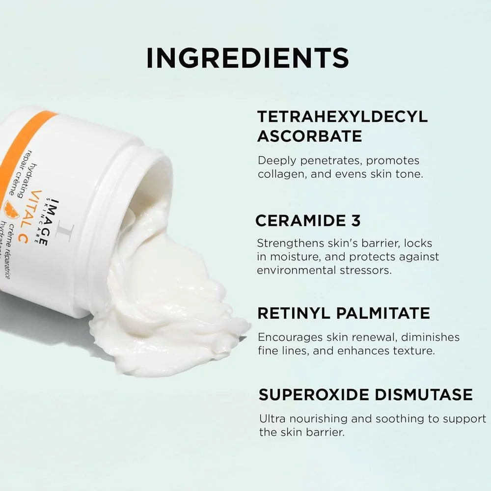 Image Skincare Crema De Noche Hidratante Vital C Con Ácido Hialurónico 57ml