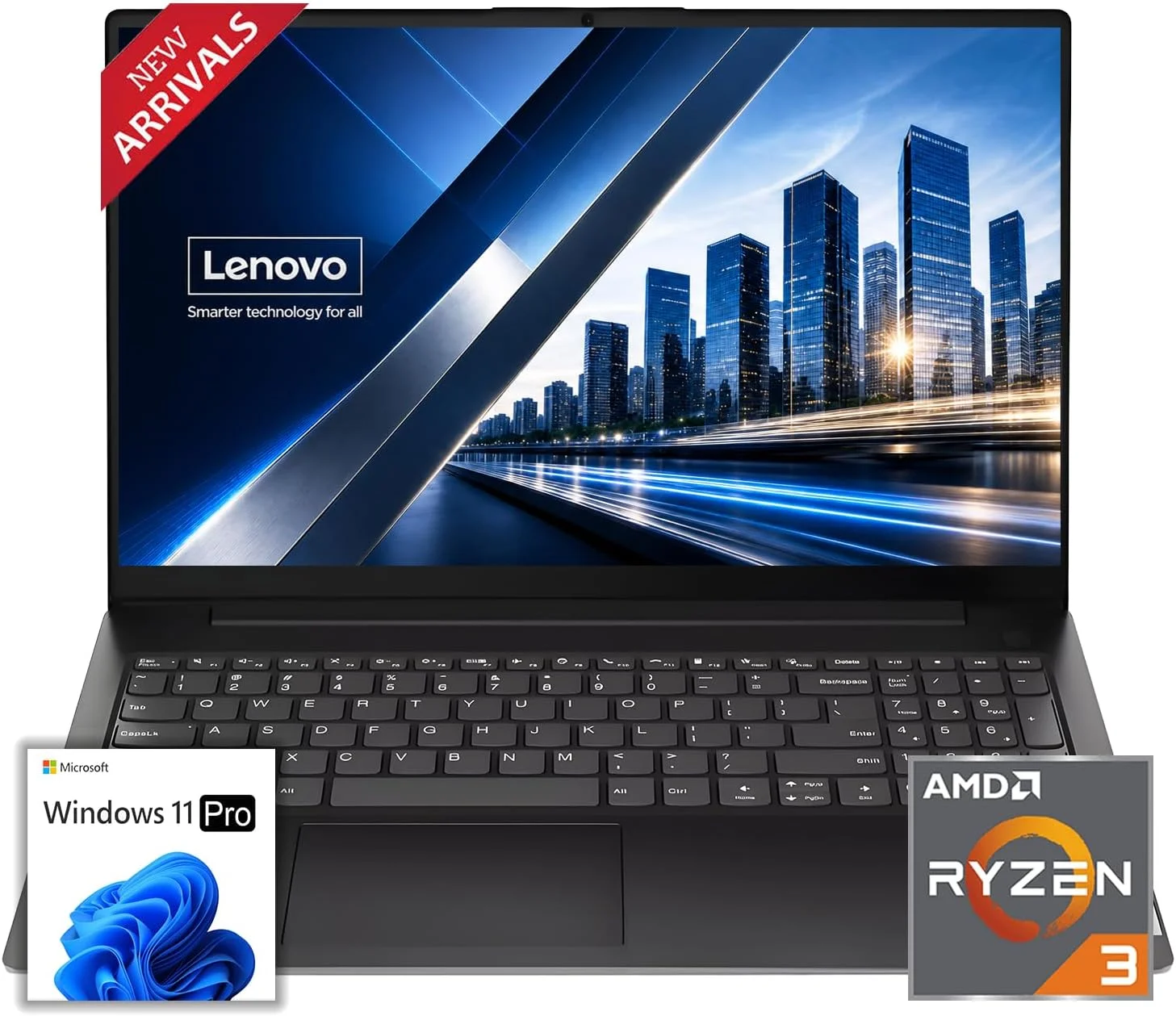 Laptop Lenovo 15.6" AMD Ryzen 3 7320U 16GB DDR5 256GB SSD Windows 11 Pro