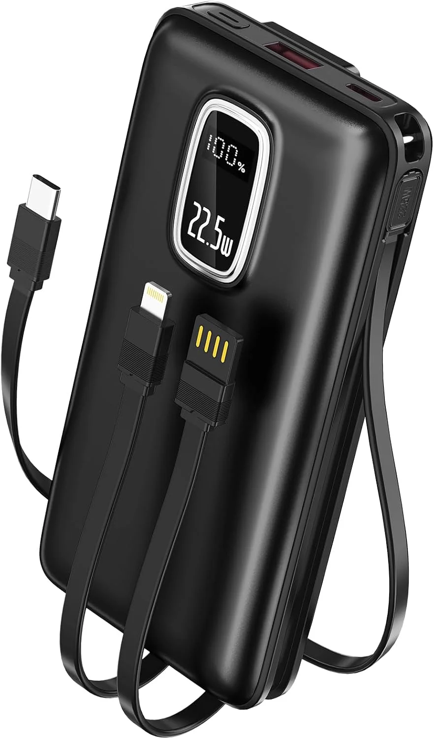 Batería externa DXUN 45800mAh con carga rápida 22.5W y cables integrados