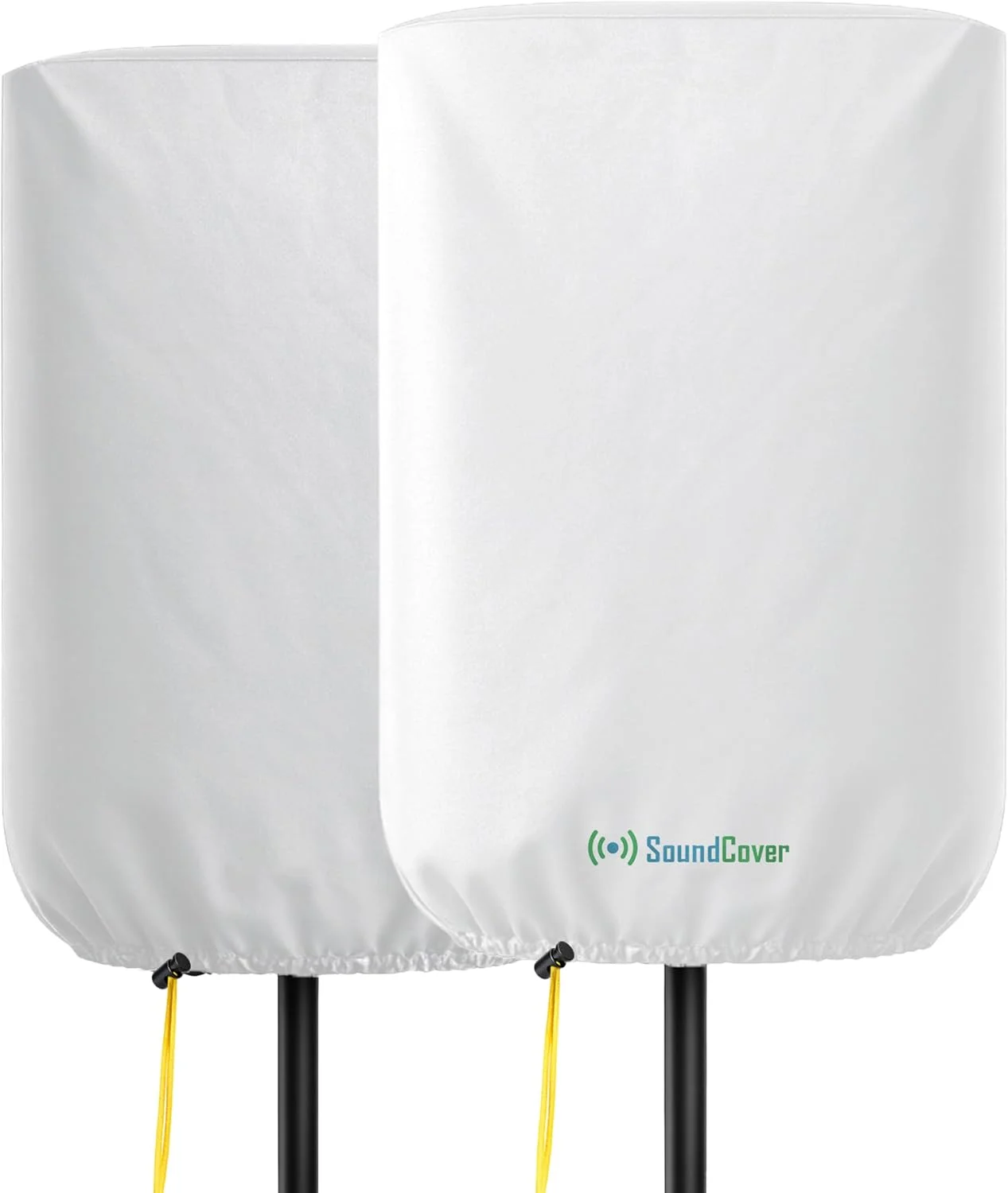 Funda protectora para parlante PA/DJ de 12" SoundCover 600D blanca con bolsa de almacenamiento