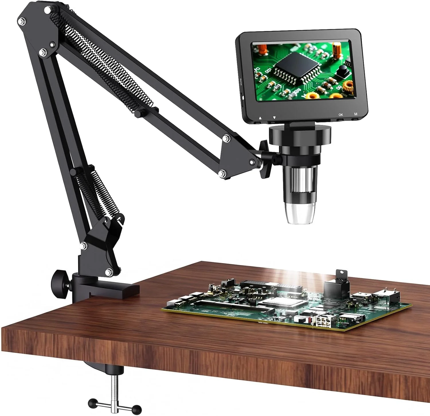 Aikokkl 4.3 Inch Digital Soldering Microscope with C-Clamp