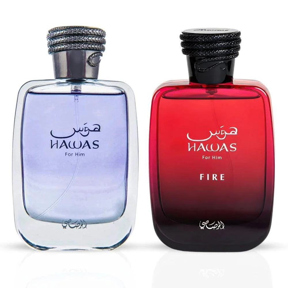 Perfume Rasasi Hawas For Him & Hawas Fire Eau De Parfum 100ml Pack Duo