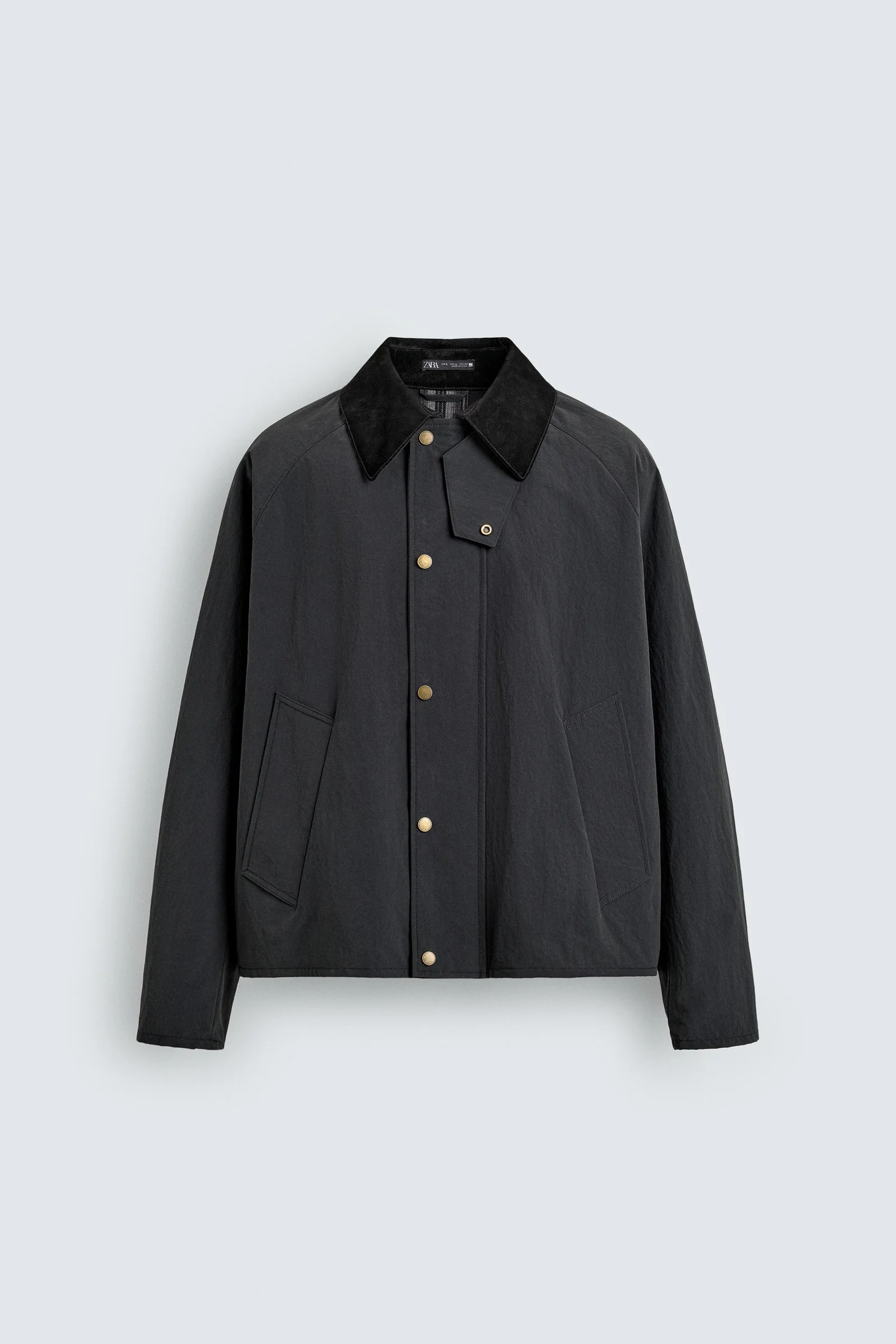 Cazadora Técnica Cuello Combinado Zara
