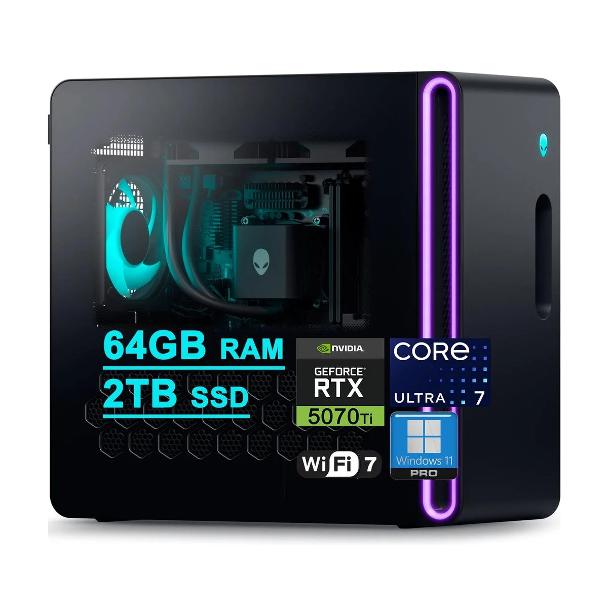 Computadora de Escritorio Dell Alienware Aurora ACT1250 Intel Ultra 7 265F 64GB RAM 2TB SSD RTX 5070 Ti