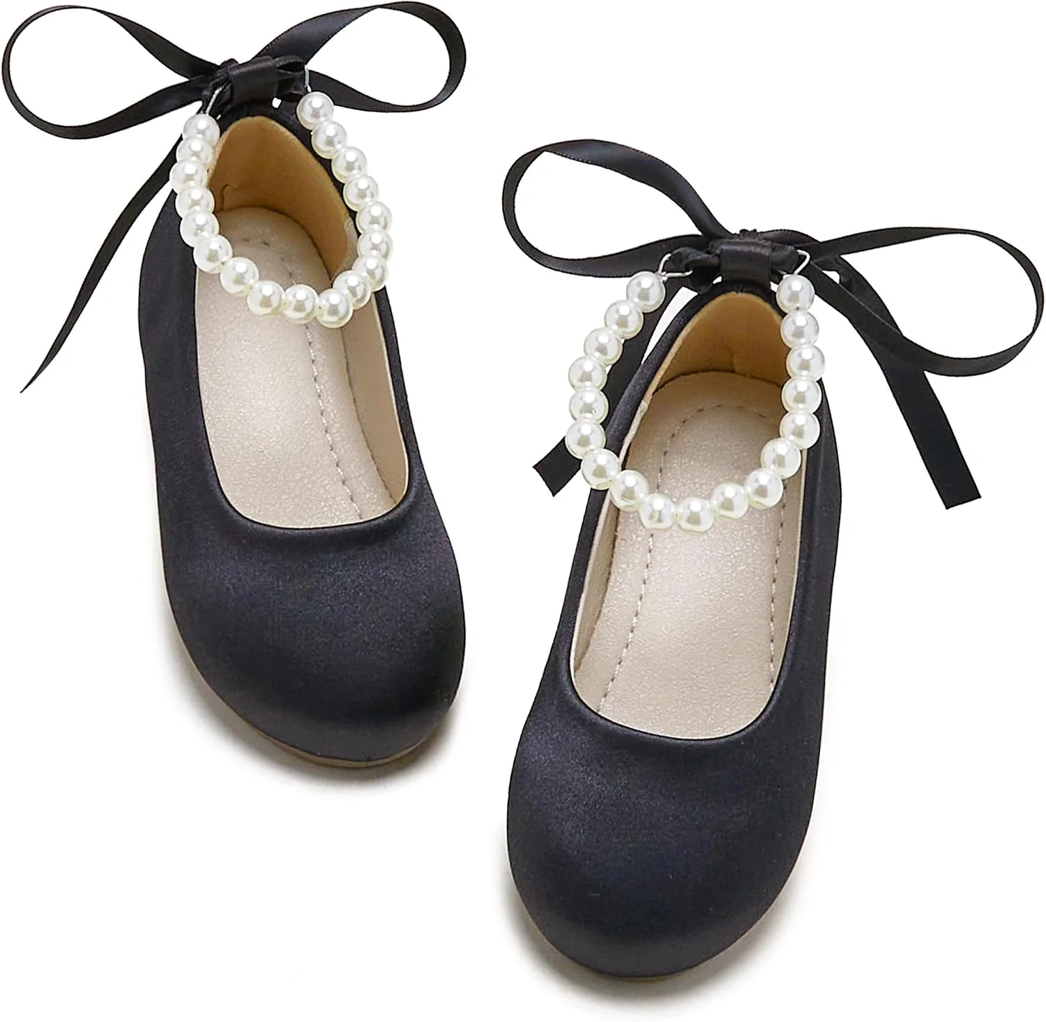 Zapatos de ballet Phiramin para niña con correa de perla