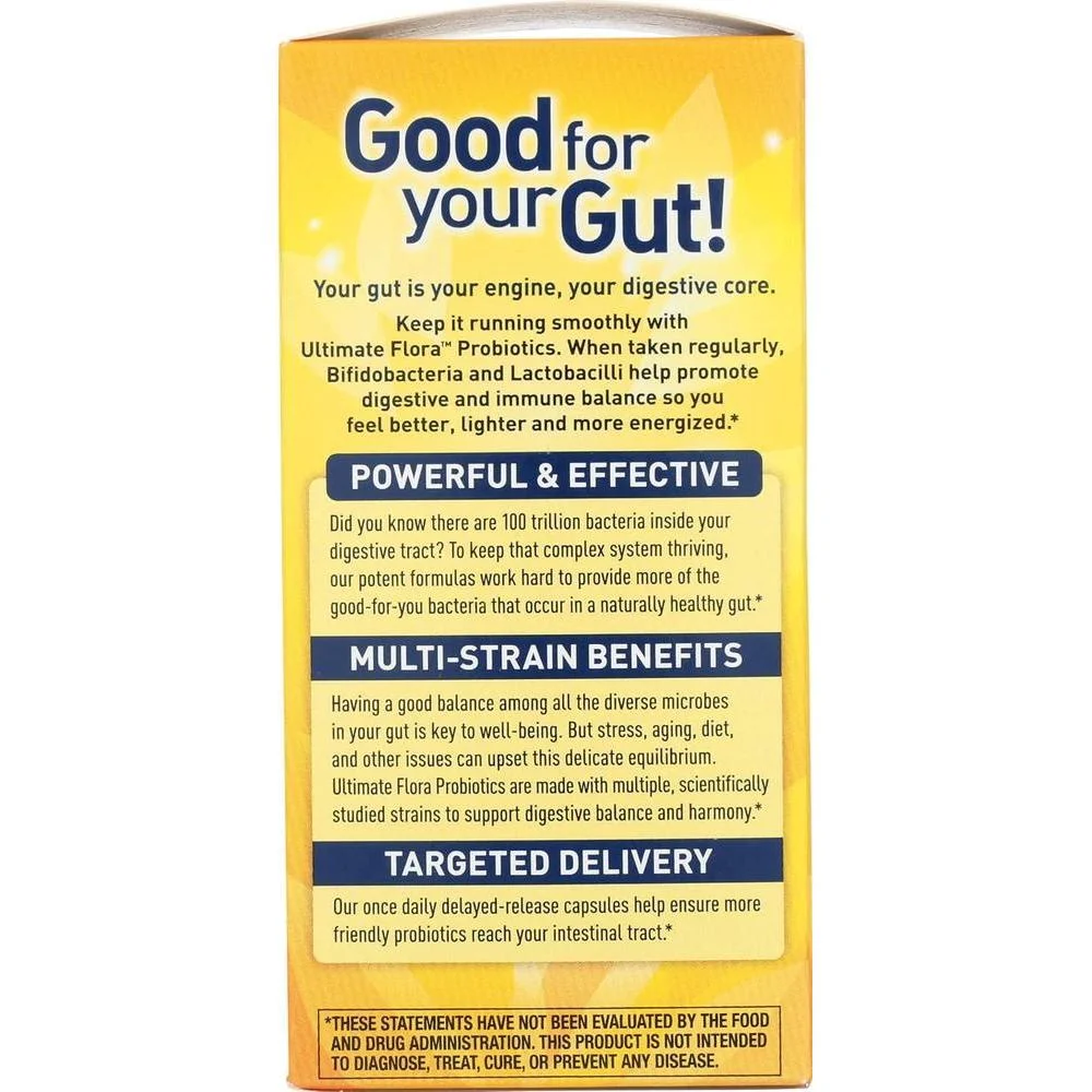 Renew Life Última Flora Probiótica Cuidado Extra, Suplemento de Salud Digestiva e Inmunológica Sin Lácteos, Soya, Gluten