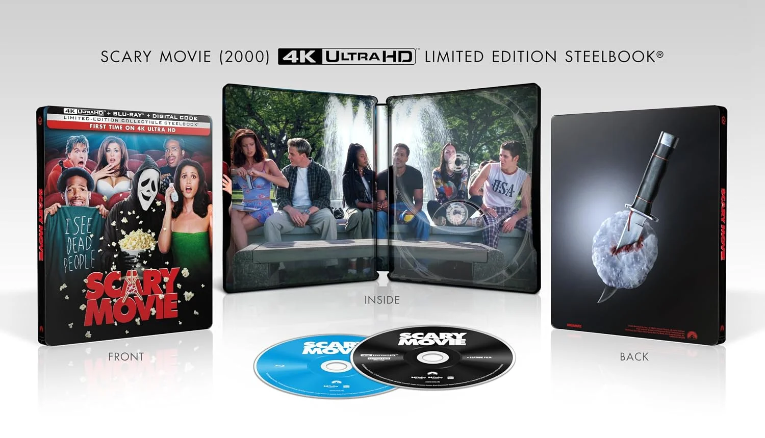 DVD Blu-Ray Scary Movie 2000 Limited Edition Steelbook 4K UHD + Digital Copy