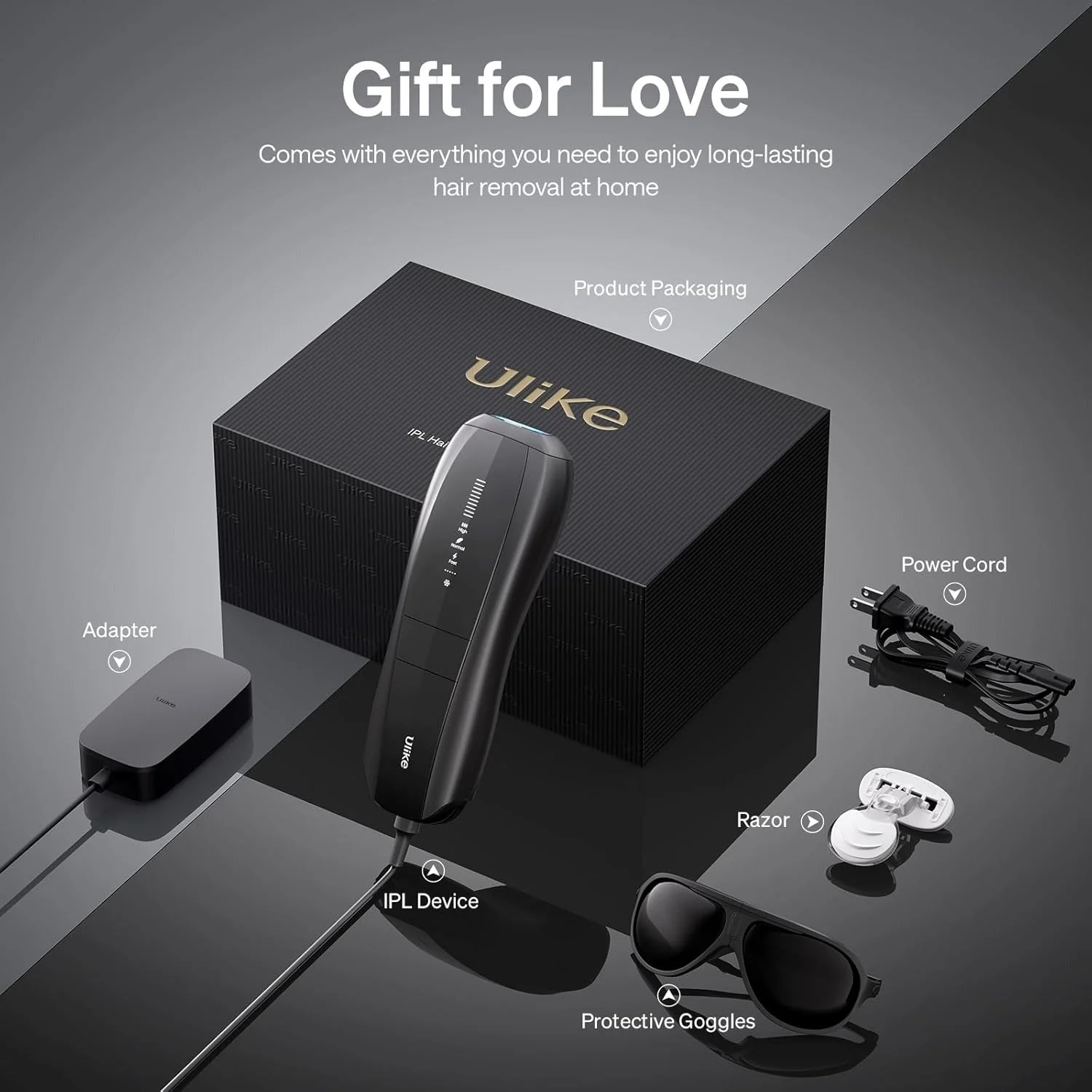 Ulike Dispositivo de depilación X IPL, depilación láser con enfriamiento de hielo, luces dobles y sensor de piel para una depilación casi indolora y de larga duración, 3 modos a medida para cabello di
