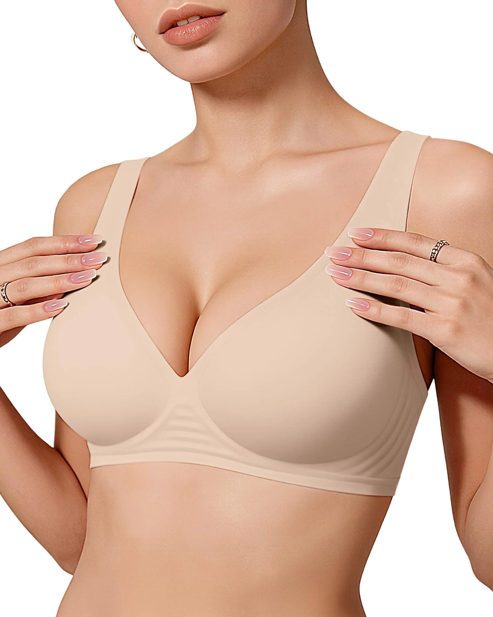 Sostén Oeak Jelly Wireless Deep V sin varillas