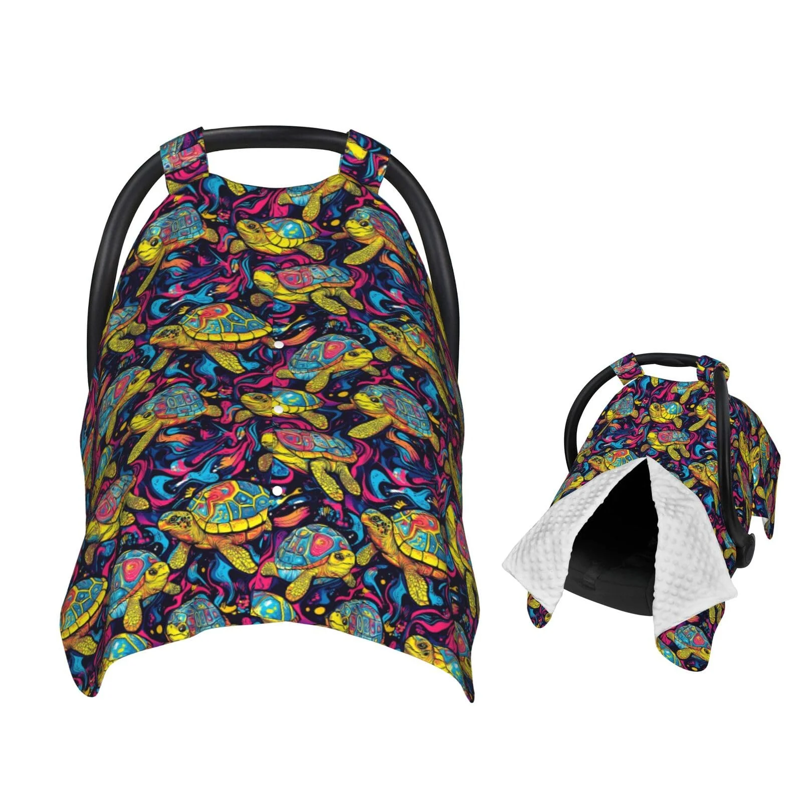 Cubre coche para bebé Muishi Psychedelic Turtles 100x70 cm