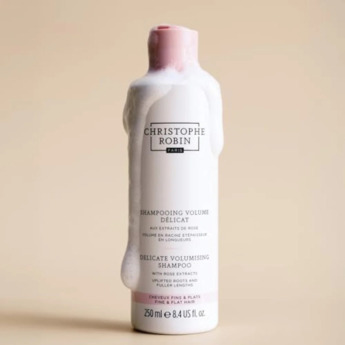 Christophe Robin Delicate Volumizing Shampoo with Rose Extracts for Thin, Fine, and Flat Hair 8.4 fl. oz (Pack of 2)