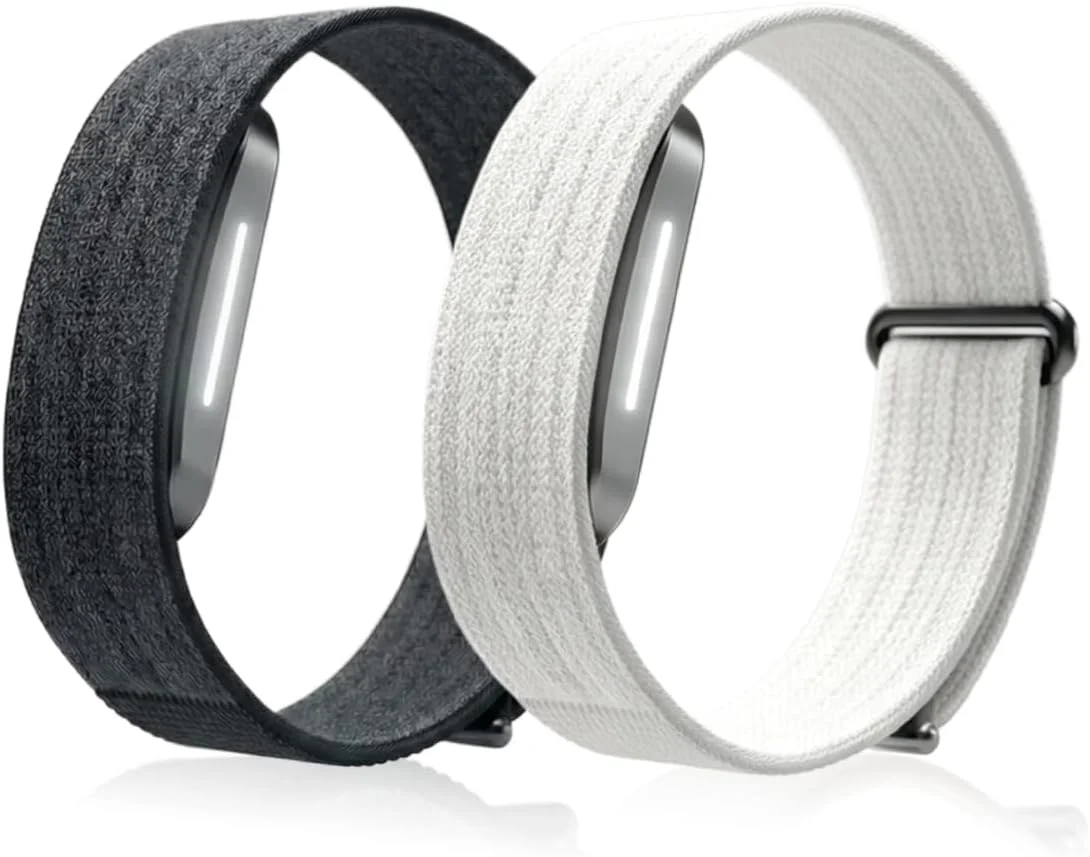 HUKWIMO Stretch Nylon Band for Hume Band 2.0, Black+White