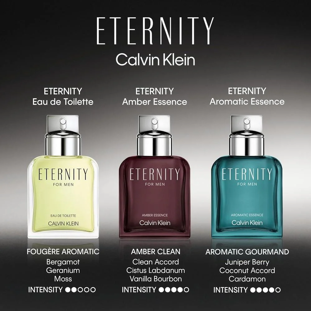 Calvin Klein Eternity Eau de Toilette: fragancia Fougère masculina con mandarina, salvia, cedro y ámbar