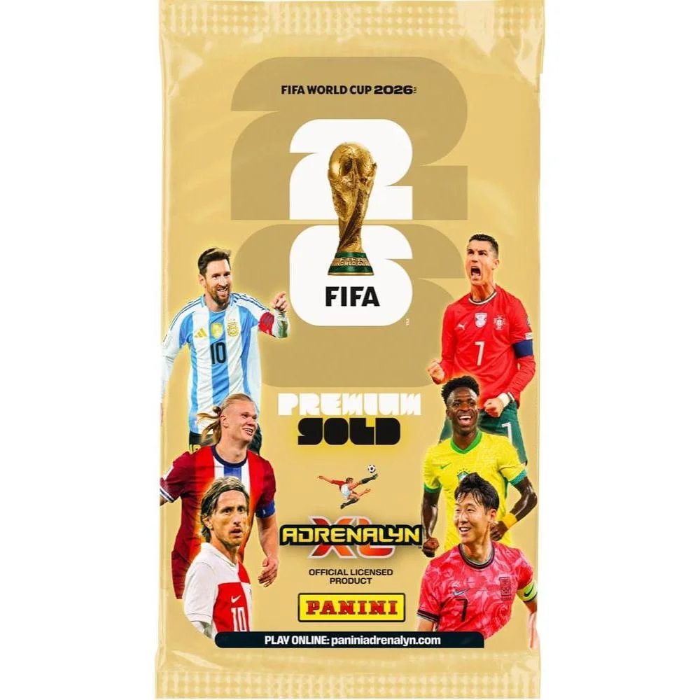Juego de cartas coleccionables de la Copa Mundial de la FIFA 2026 Blister Premium Gold con tarjetas edición limitada