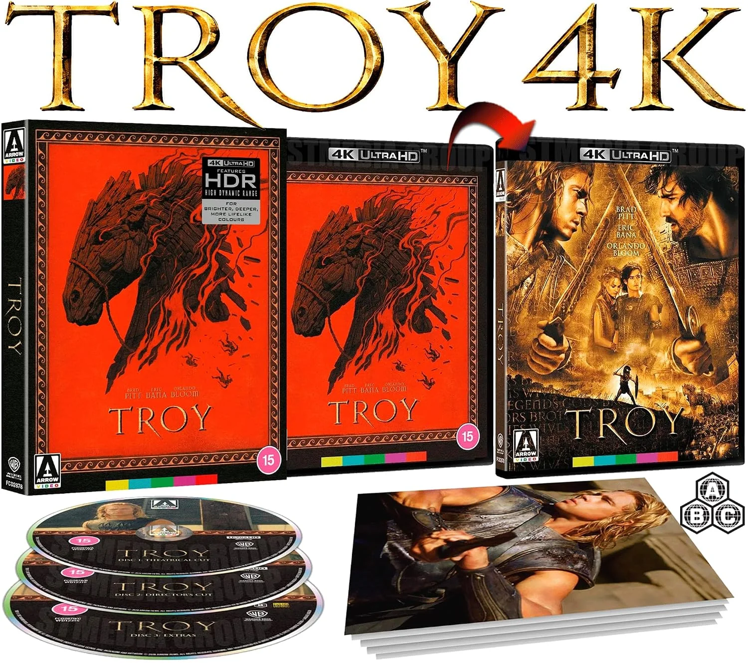 DVD/Blu-ray Troy (2004) Limited Edition 4K UHD + Blu-ray 3 discos