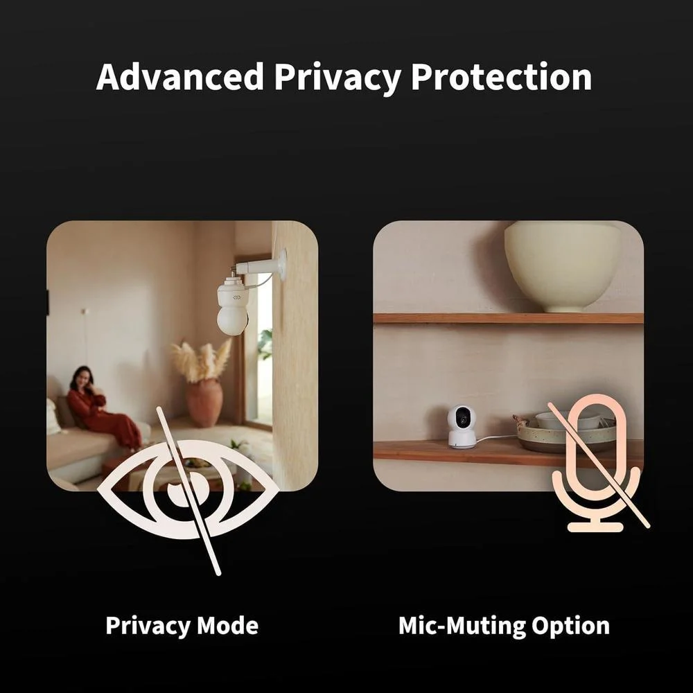 Aqara Cámara de seguridad E1 con visión 2K, panorámica, audio bidireccional, visión nocturna, compatible con HomeKit y Alexa