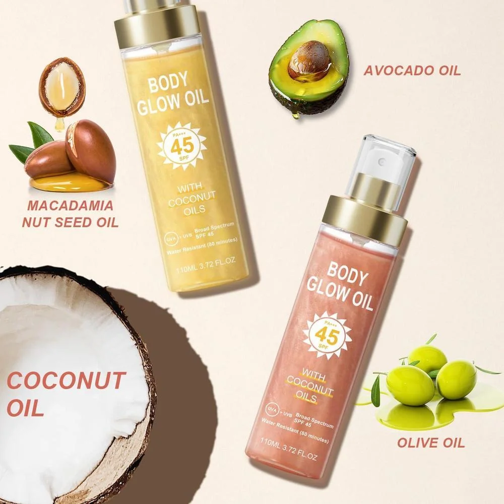 Body Glow Aceite Corporal SPF 45 Protector Solar con Brillo 110ml