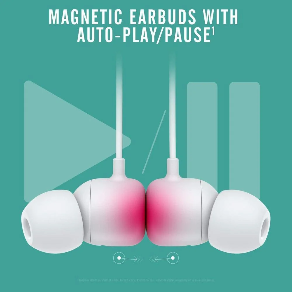 Auriculares inalámbricos Beats Flex con chip W1 de Apple, magnéticos, Bluetooth clase 1, 12 horas de escucha, micrófono integrado