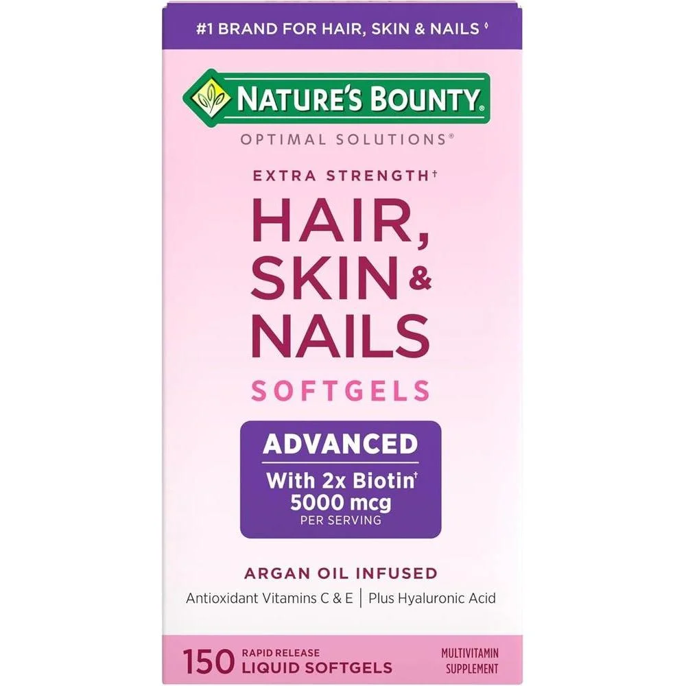 Vitamina Nature's Bounty Advanced Hair, Skin & Nails 150 Cápsulas Blandas