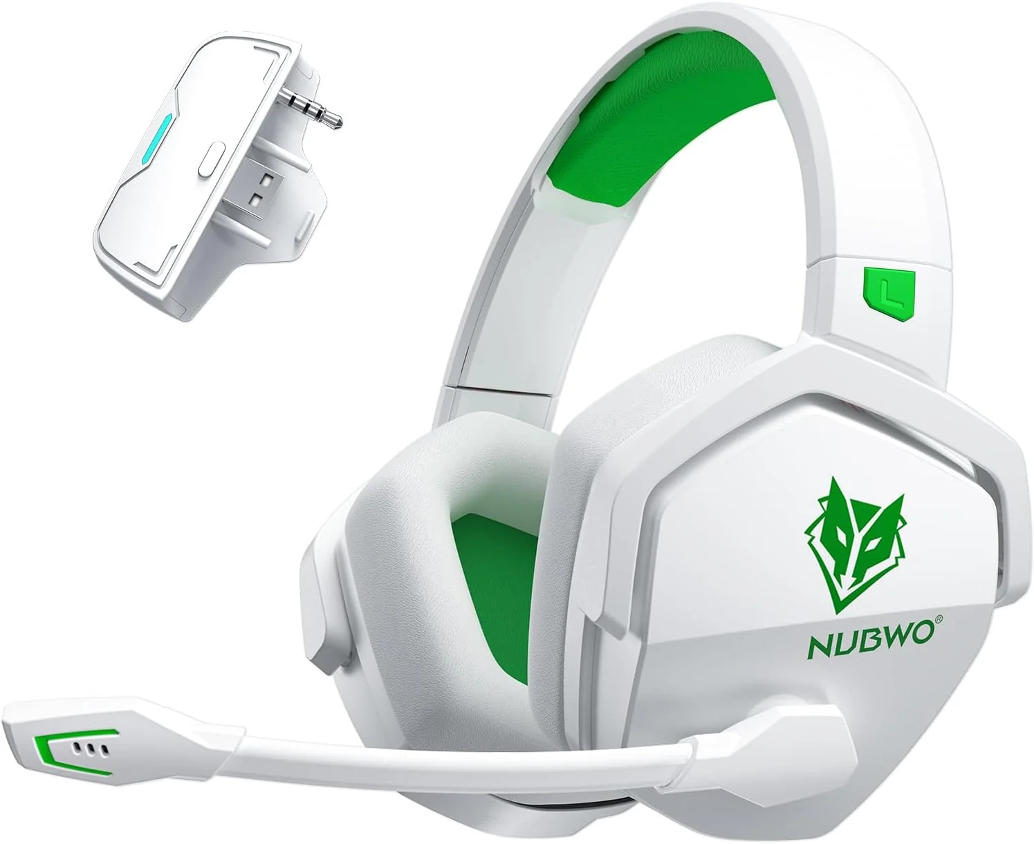 NUBWO Wireless Gaming Headset for Xbox Series X/S & Xbox One, 100Hr Battery Life, 3-in-1 Ultra-Low Latency 2.4GHz Dongle/Bluetooth 5.3/3.5mm Wired Gaming Headphones for PS5, PC
