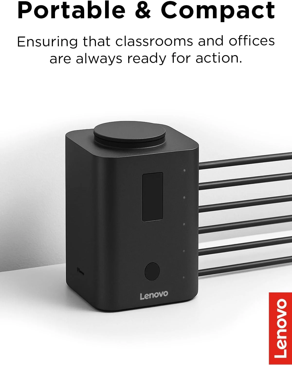 Cargador Lenovo Smart Charger para Chromebooks, carga 5 laptops simultáneamente con cables USB-C integrados