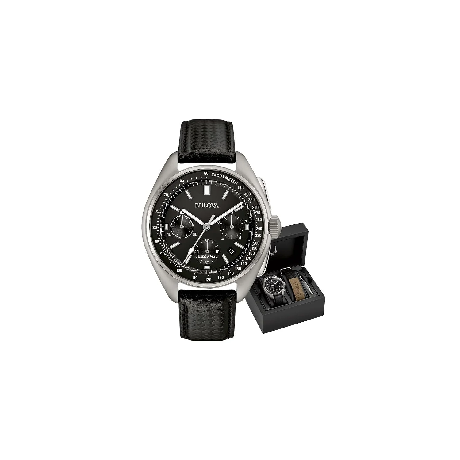 Bulova Archive Lunar Pilot Cronógrafo Set con Correa de Nylon 96B251