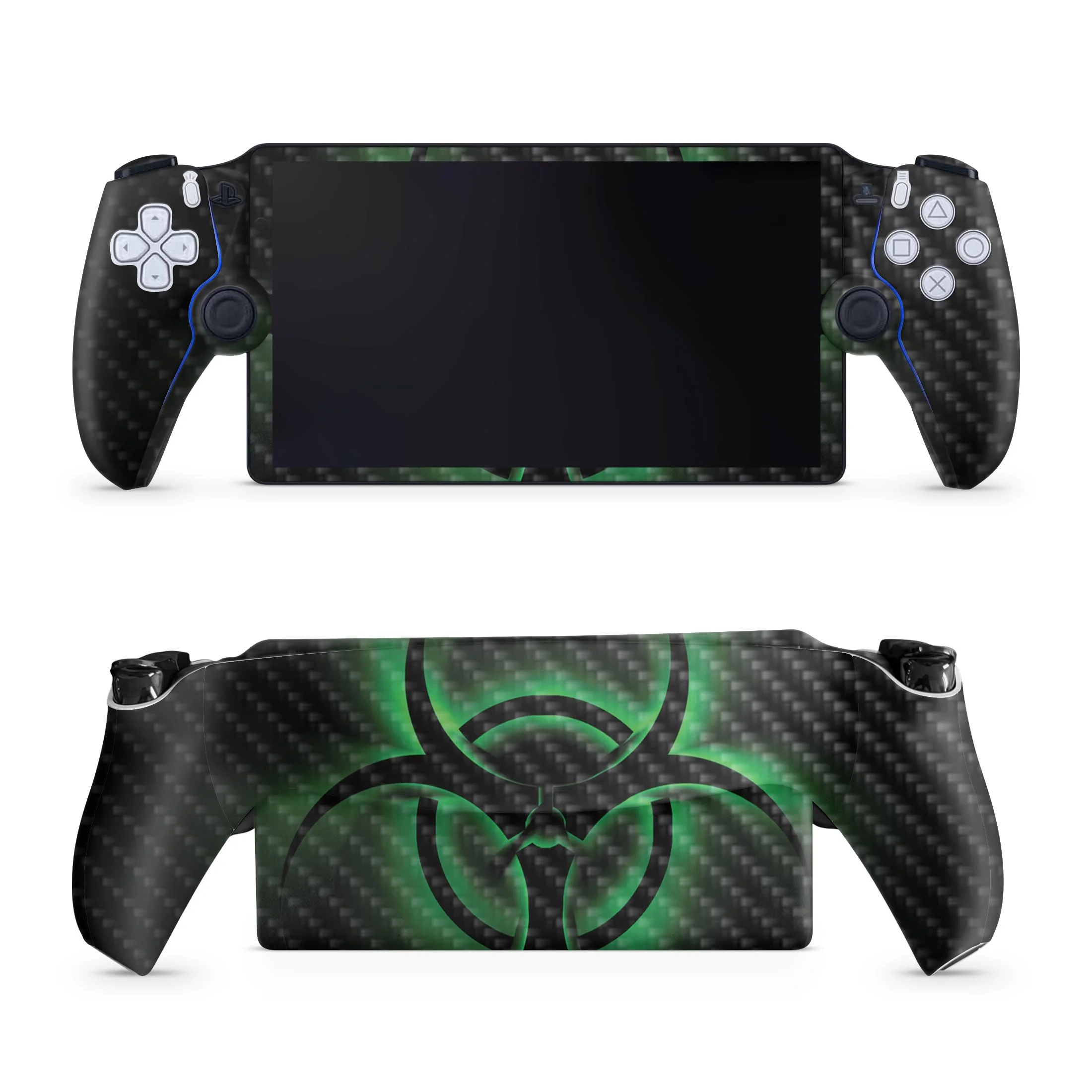 Skin de vinil para PS5 Portal Remote Player fibra de carbono