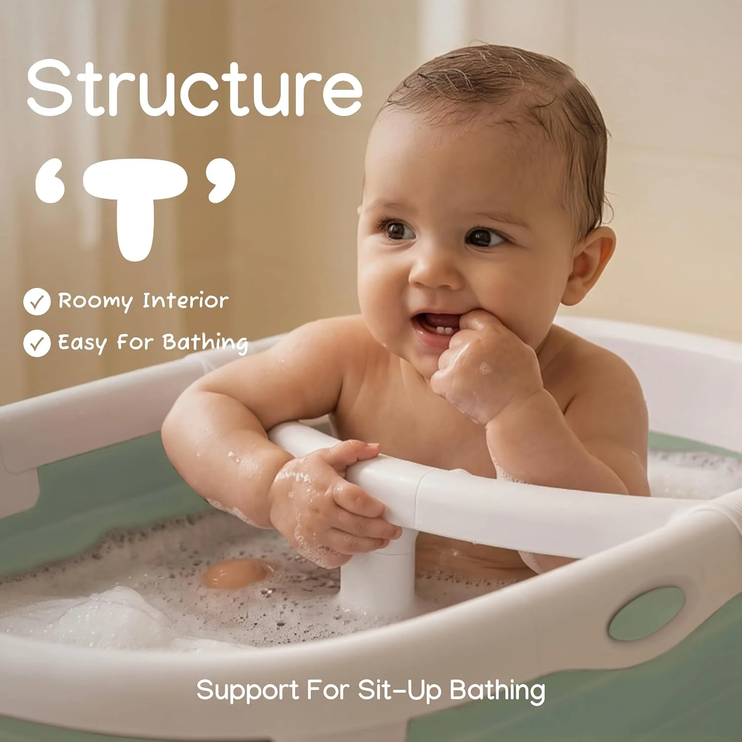 CheerTry Bañera Plegable 4 en 1 para Bebé 0 a 24 Meses