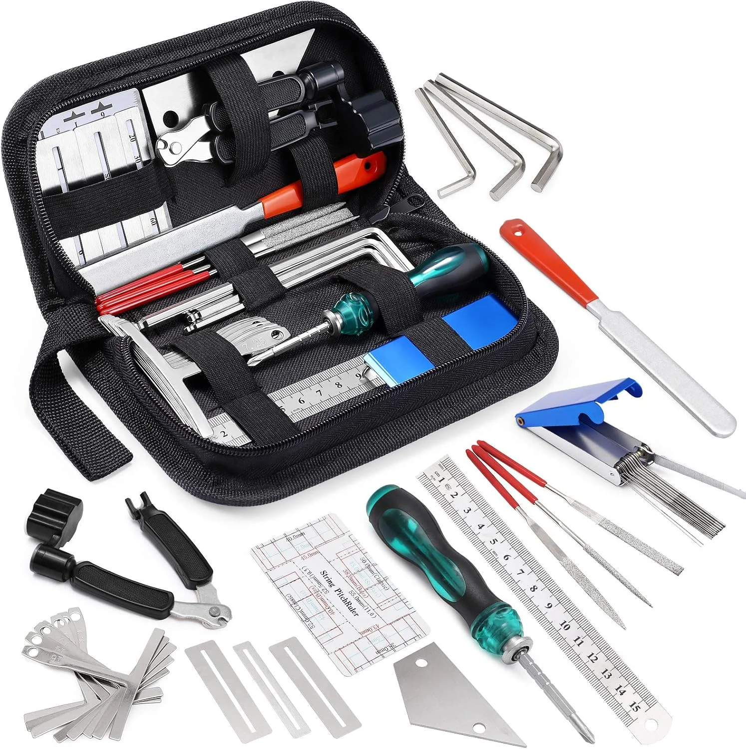 Kit de herramientas para reparación de guitarra MIFOGE 25 piezas con bolsa de transporte