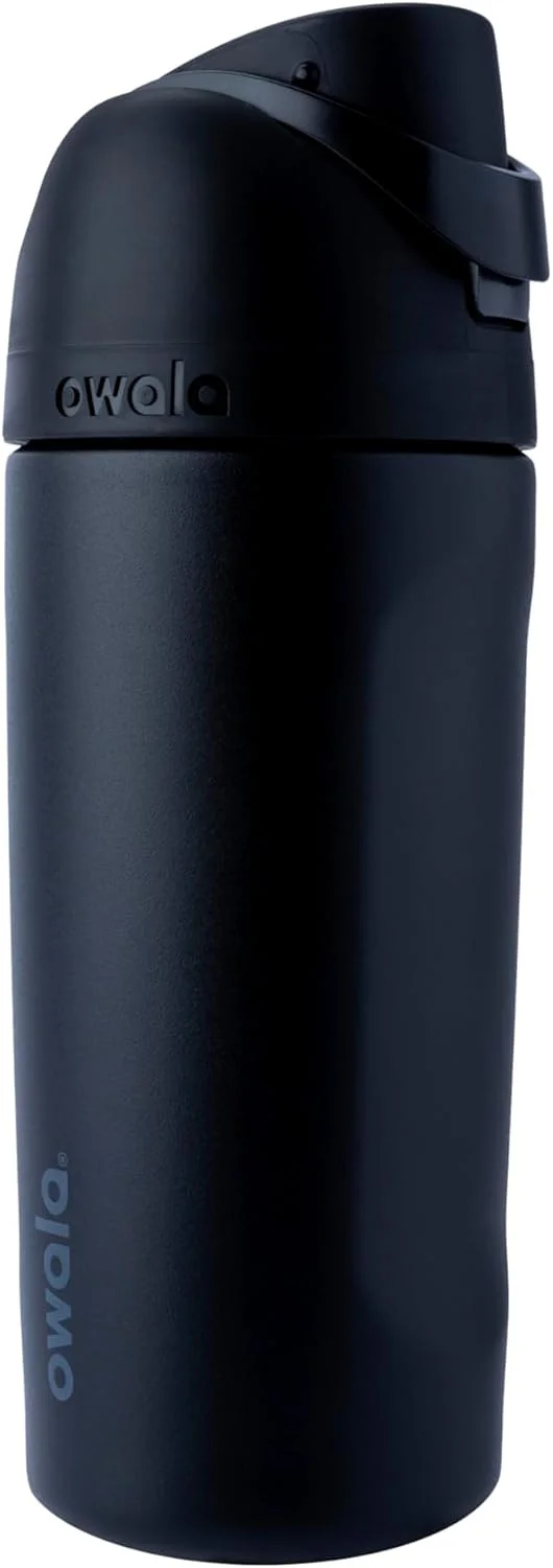 Botella de agua Owala FreeSip Kids acero inoxidable 16 oz gris oscuro