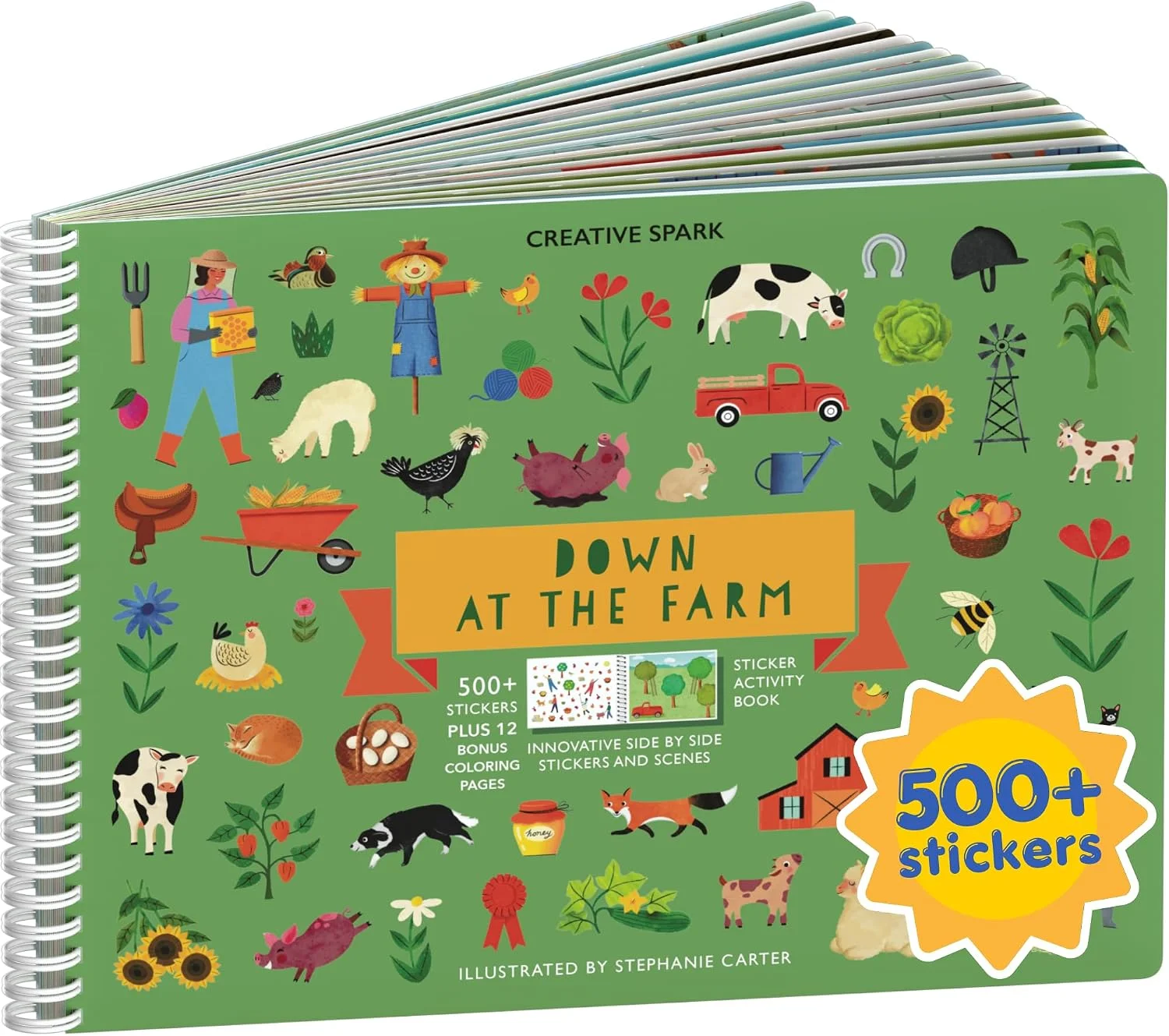 Libro de actividades Cupkin Animales de granja con stickers y colorear 500+ stickers