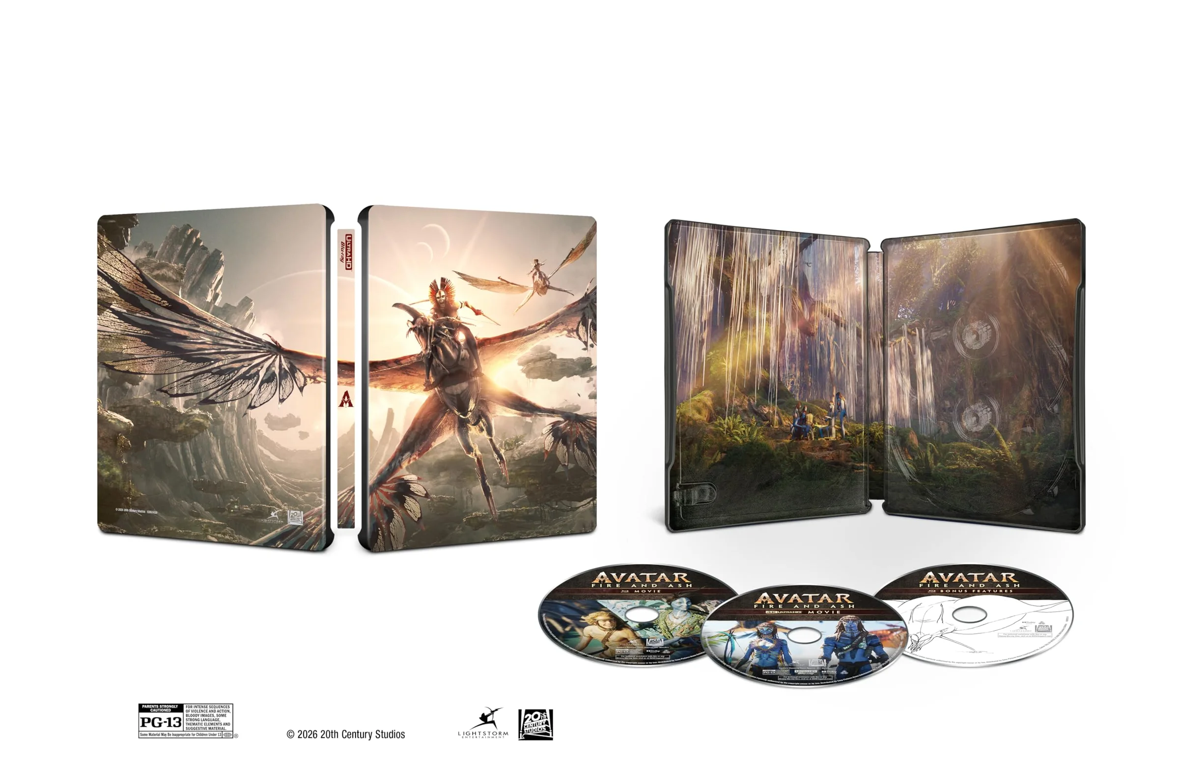 DVD/Blu-ray Avatar: Fire and Ash - Combo 4K UHD con disco bonus y Steelbook