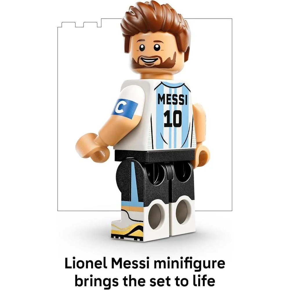 LEGO Lionel Messi, Set de Construcción para Niños y Niñas, Edad 10+, Regalo Coleccionable de Fútbol con Placa Decorativa