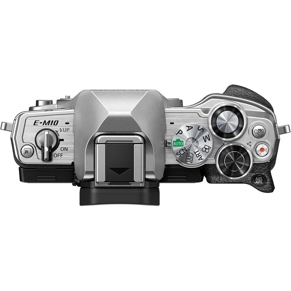OM System Olympus E-M10 Mark IV Plata Cámara 20MP Estabilización De Imagen 4K Wi-Fi